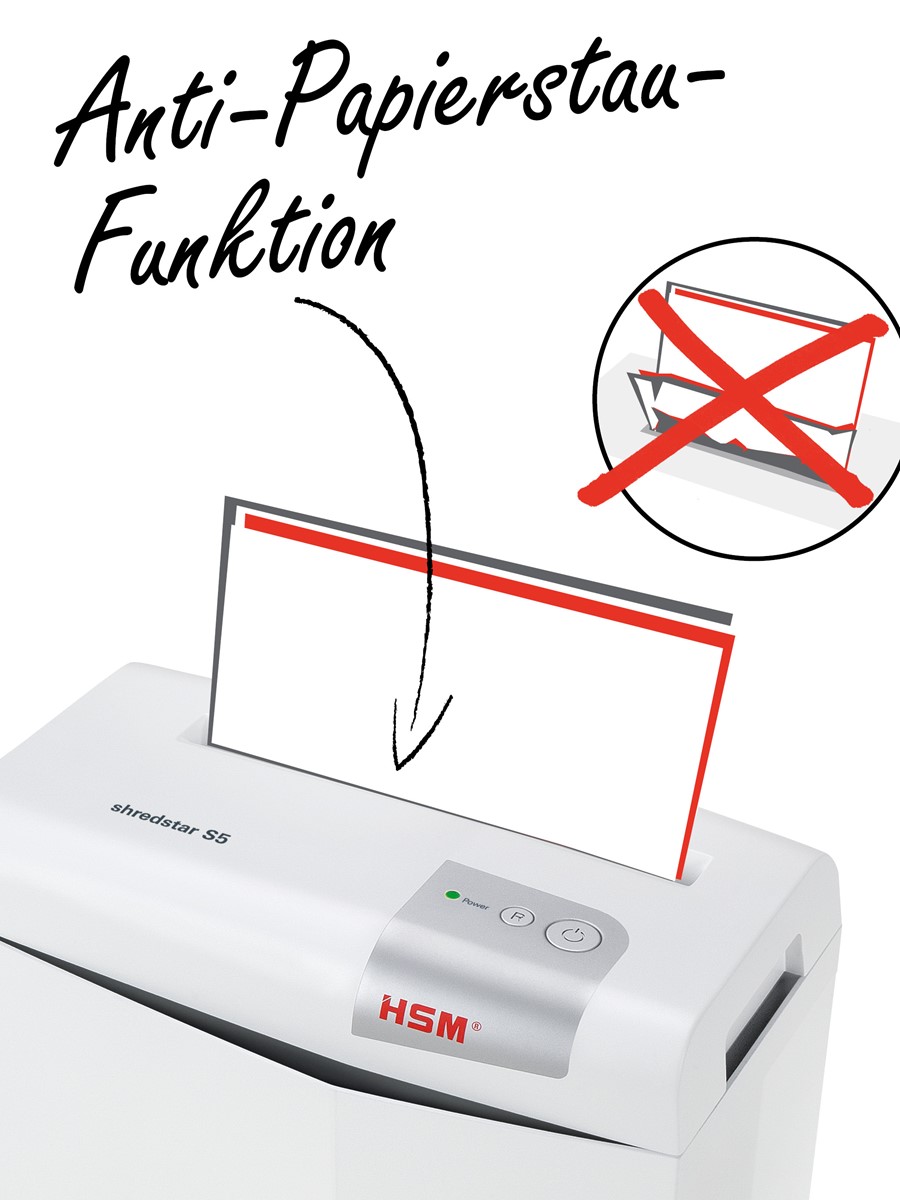 HSM Aktenvernichter shredstar S5, 6,0mm Streifen (Art.-Nr.: 1041121)