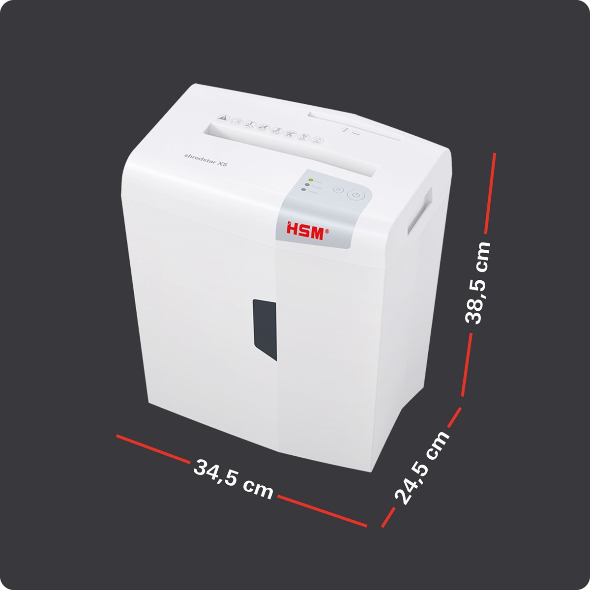 HSM Aktenvernichter shredstar X5, 4,5mm x 30mm (Art.-Nr.: 1043121)