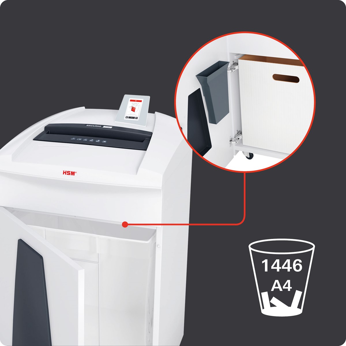 HSM Aktenvernichter SECURIO P36i, 0,78mm x 11mm, separates OMDD-Schneidwerk und Metallerkennung (Art.-Nr.: 1855121N)