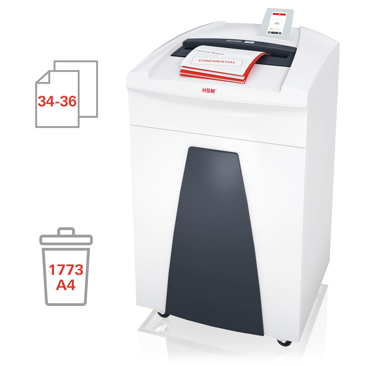 HSM Aktenvernichter SECURIO P40i, 4,5mm x 30mm, separates CD-Schneidwerk (Art.-Nr.: 1883121C)