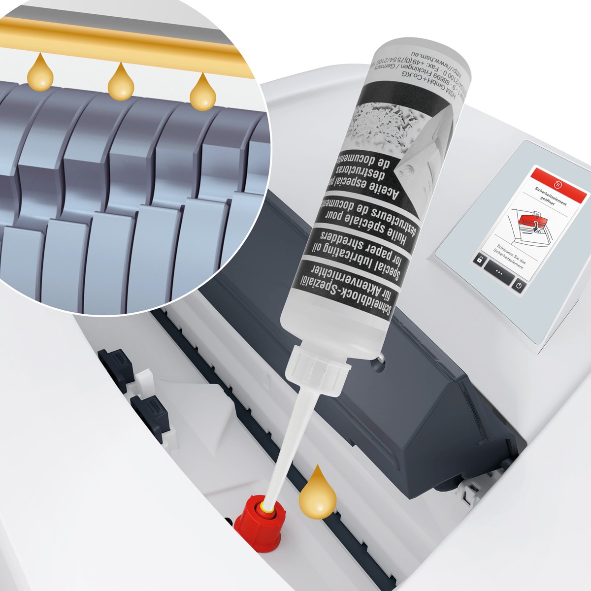 HSM Aktenvernichter SECURIO P40i, 0,78mm x 11mm, separates OMDD-Schneidwerk (Art.-Nr.: 1885121M)
