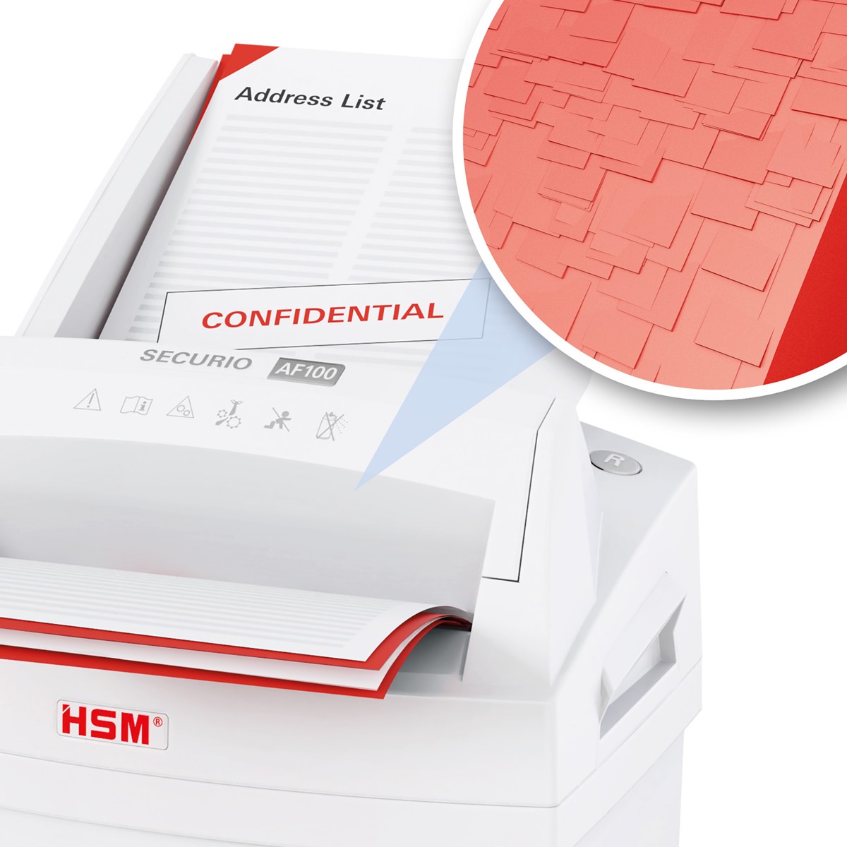 HSM Aktenvernichter SECURIO AF 100, 4,0mm x 25mm, Autofeed (Art.-Nr.: 2063111)