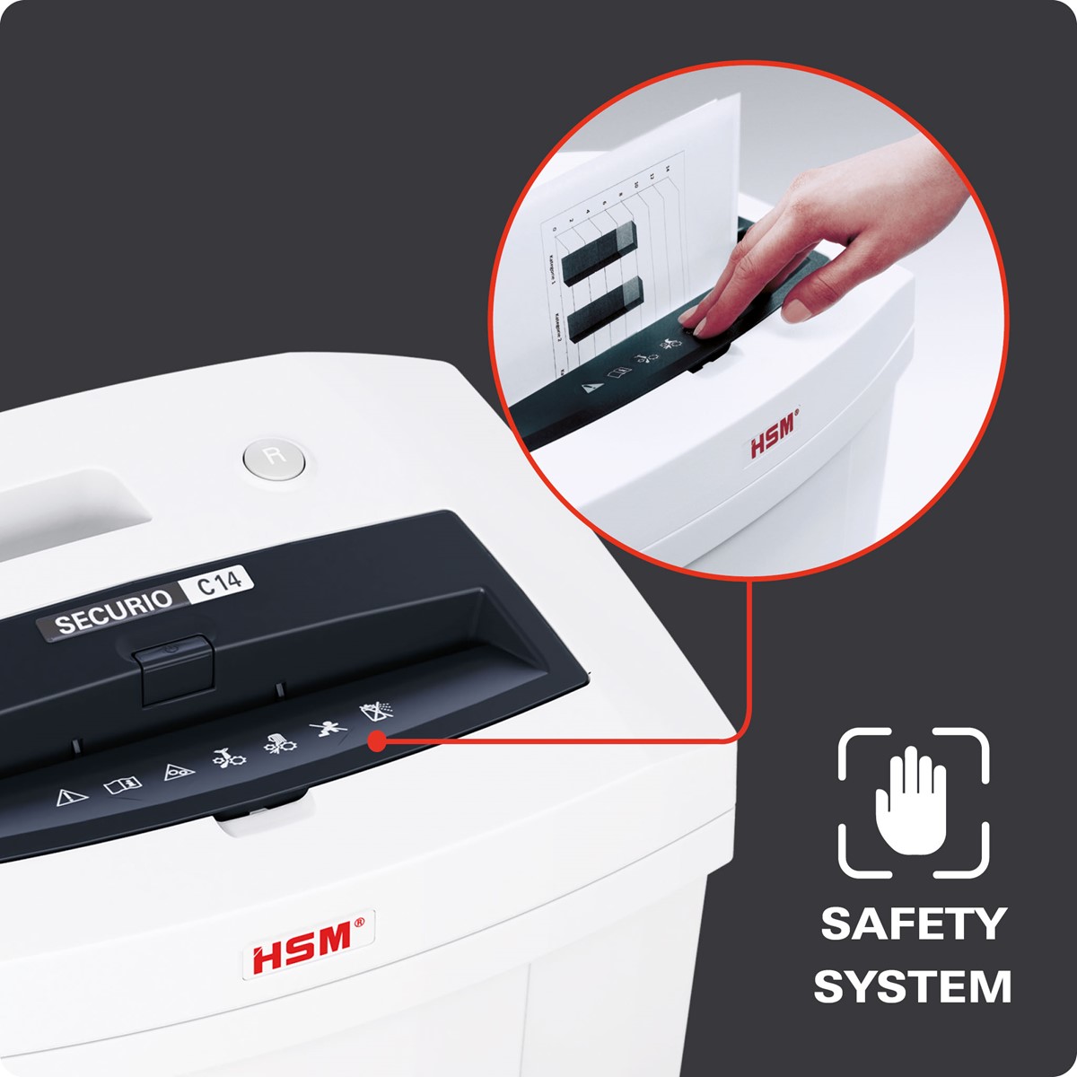 HSM Aktenvernichter SECURIO C14, 3,9mm Streifen (Art.-Nr.: 2250111)