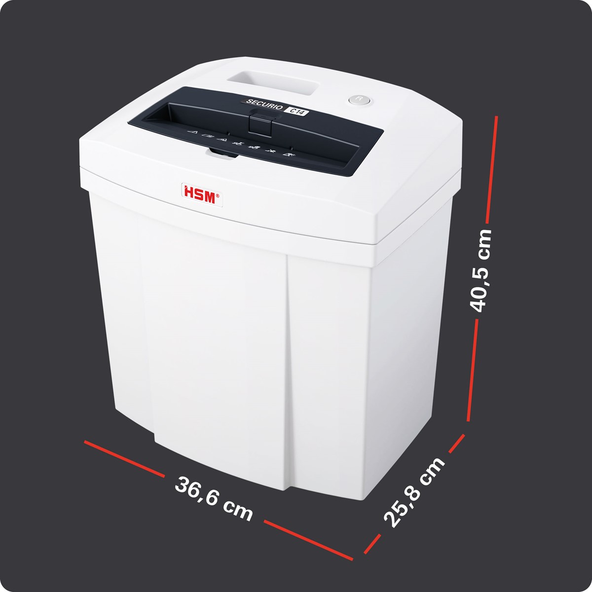 HSM Aktenvernichter SECURIO C14, 3,9mm Streifen (Art.-Nr.: 2250111)