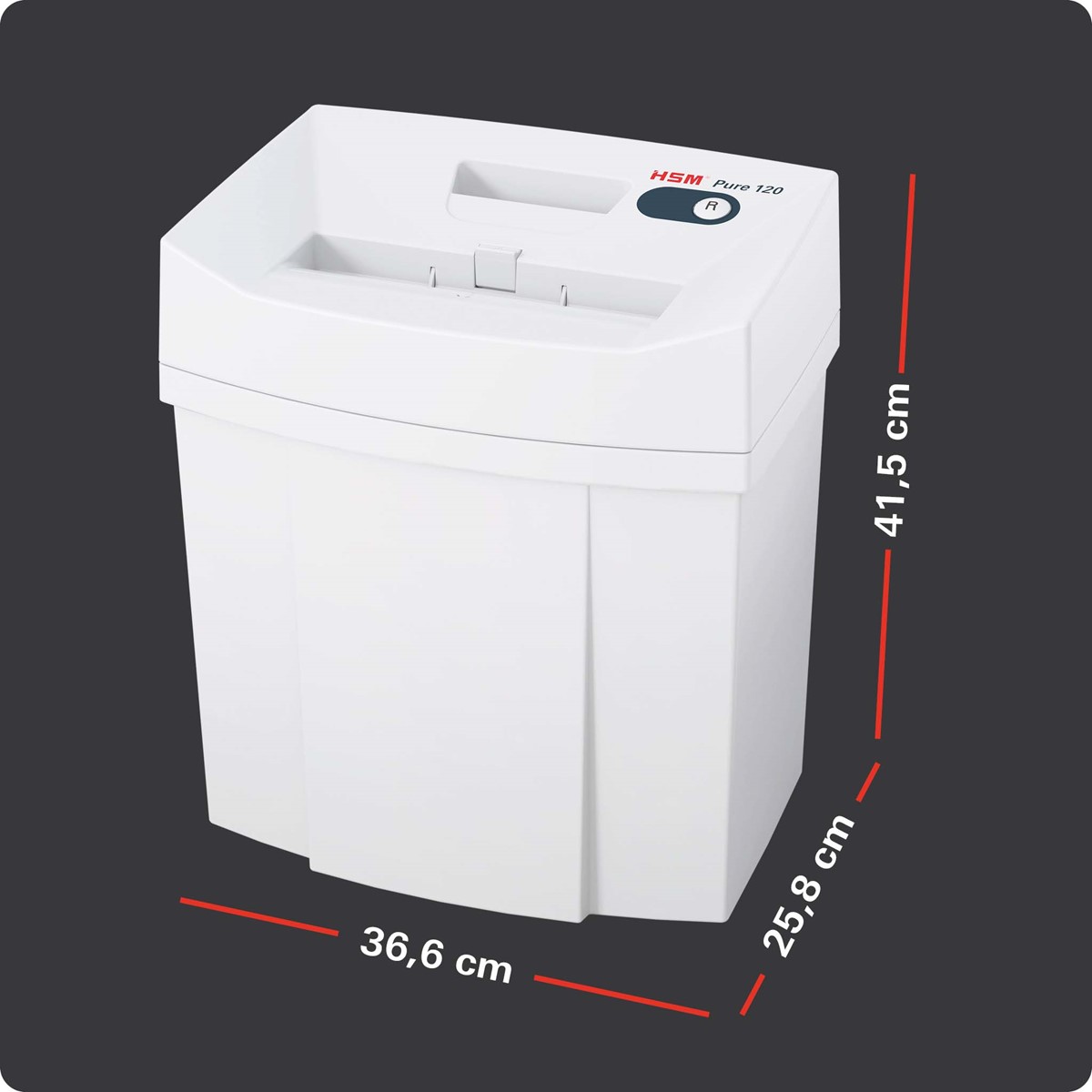 HSM Aktenvernichter Pure 120, 4mm x 25mm (Art.-Nr.: 2313111)