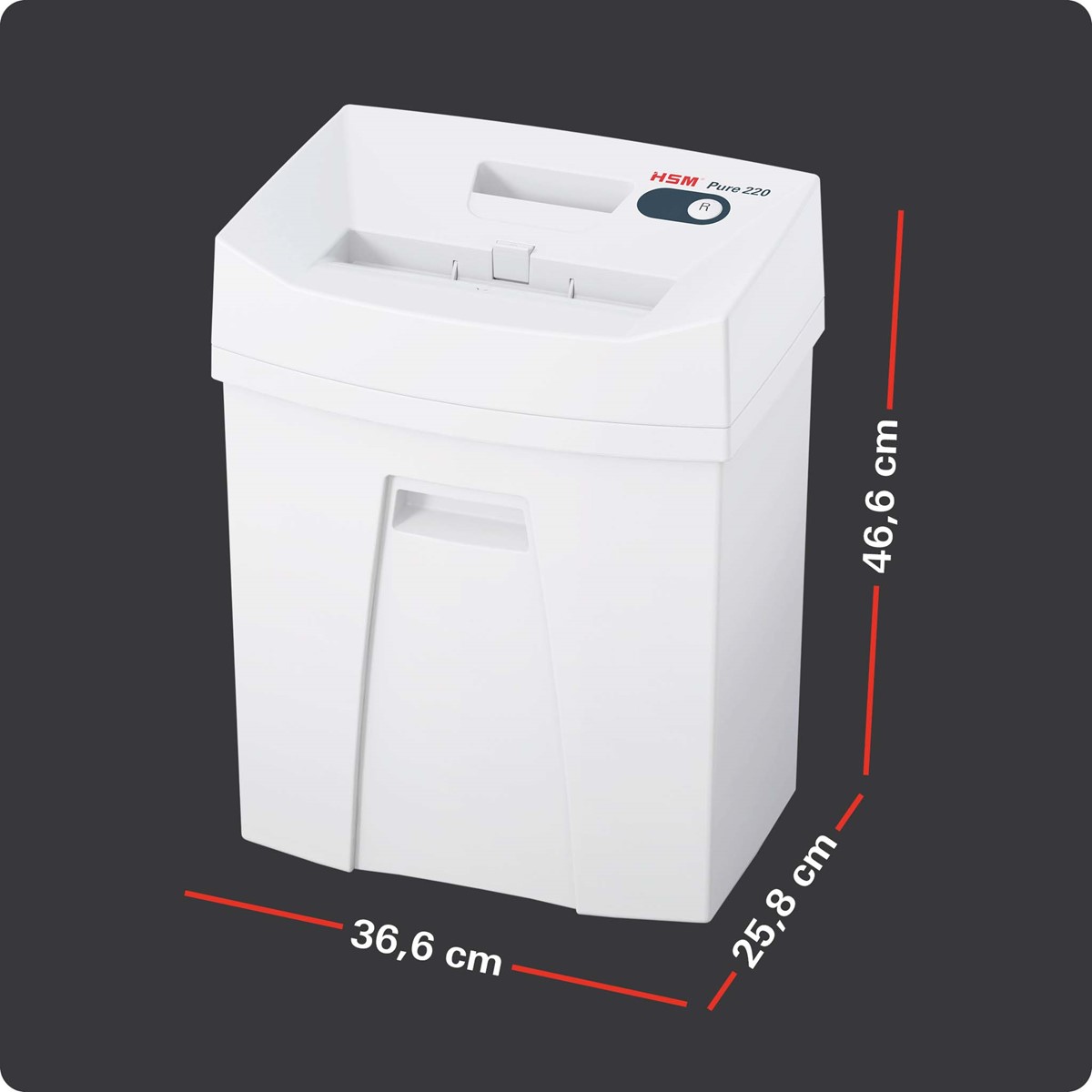 HSM Aktenvernichter Pure 220, 3,9mm Streifen (Art.-Nr.: 2320111)