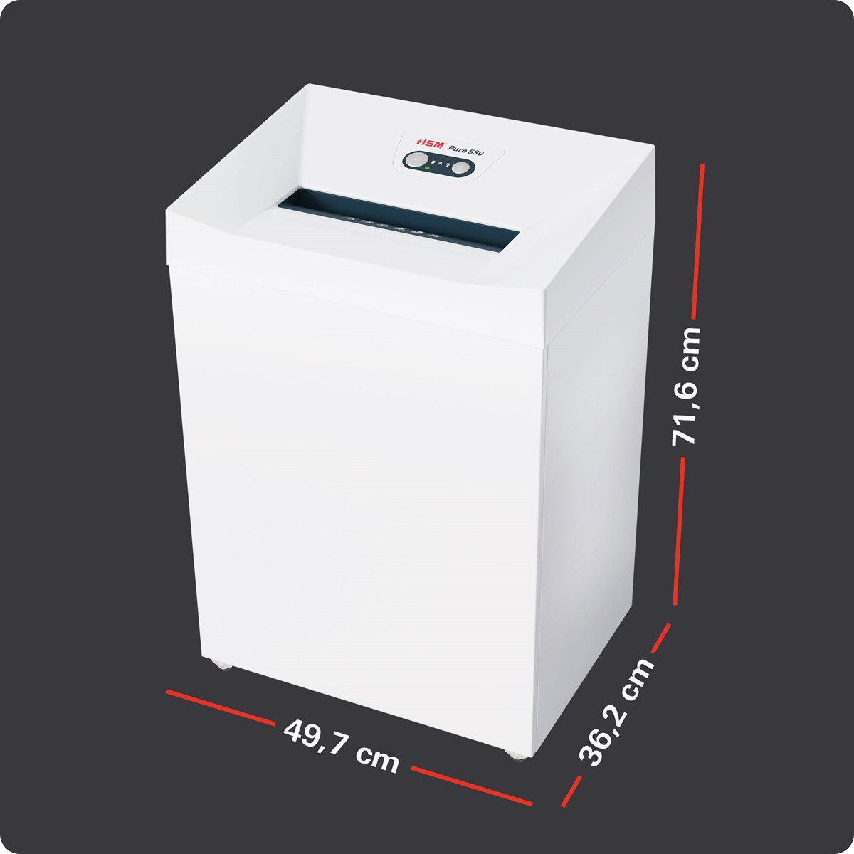 HSM Aktenvernichter Pure 530, 3,9mm Streifen (Art.-Nr.: 2350111)