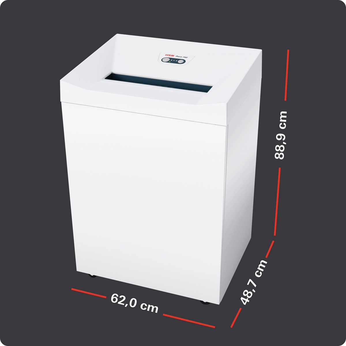 HSM Aktenvernichter Pure 740, 3,9mm Streifen (Art.-Nr.: 2370111)