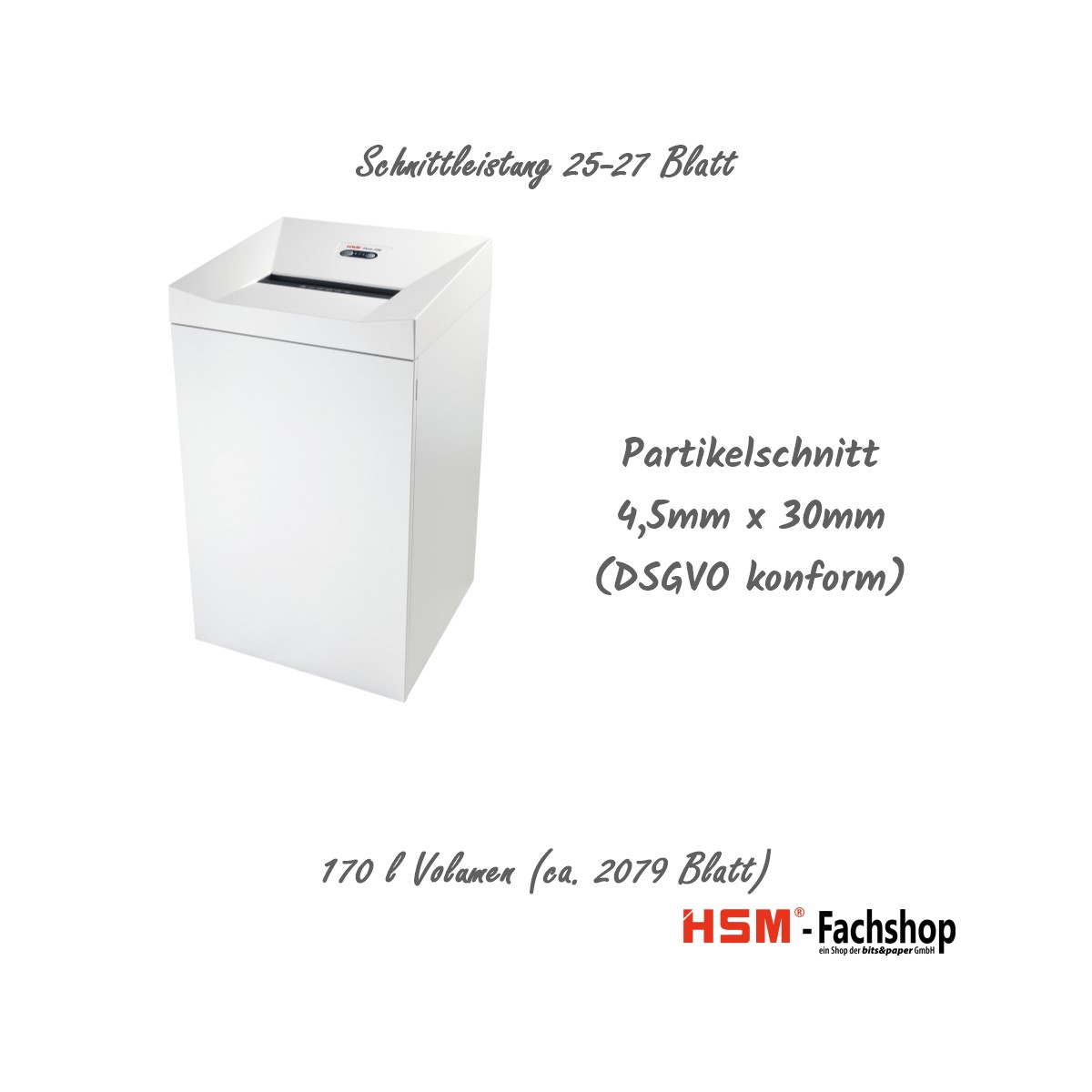 HSM Aktenvernichter Pure 730, 4,5 x 30 mm (Art.-Nr.: 2393111)